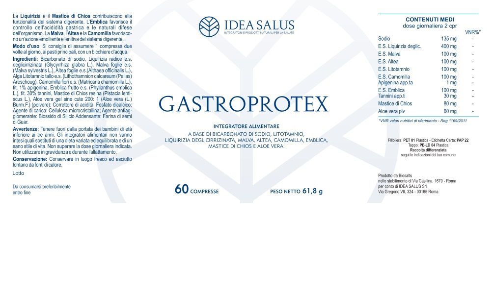 GASTROPROTEX - Integratore alimentare IDEA SALUS - Protezione Gastrica e Digestiva